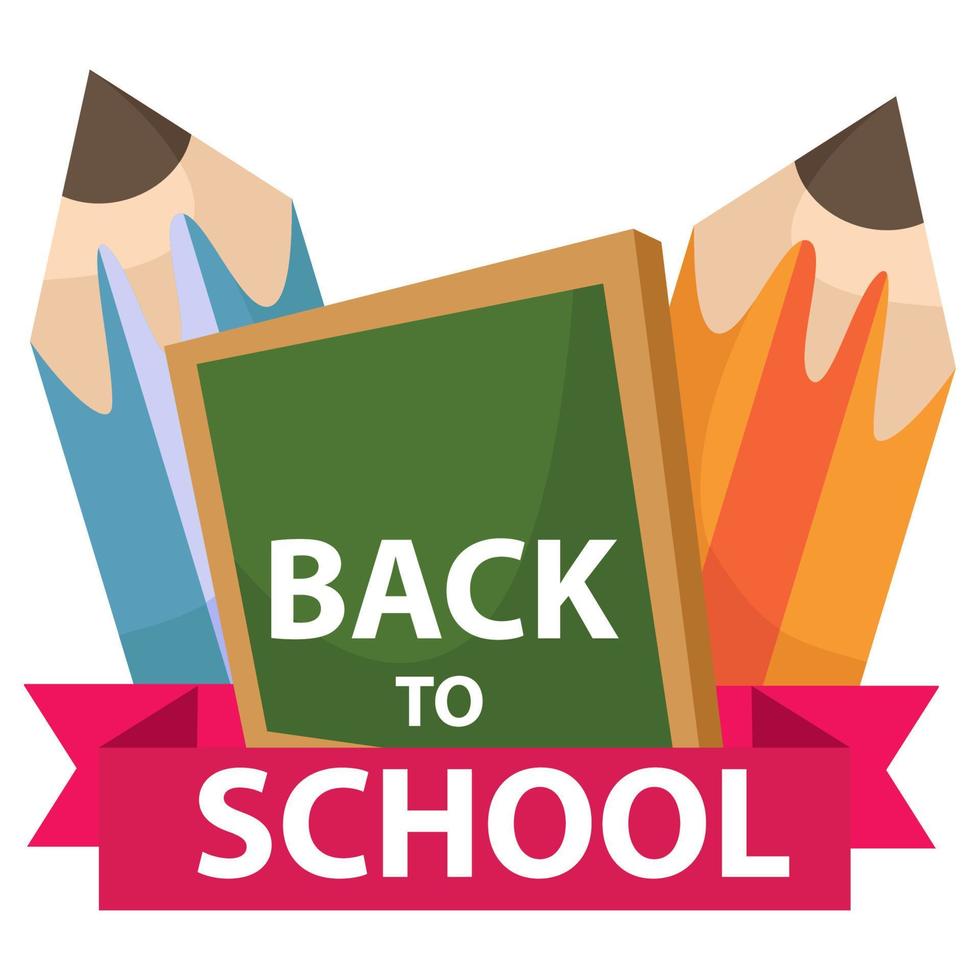 A concept of education label for back to school vector