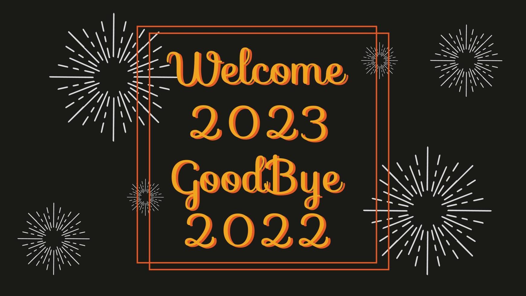feliz año nuevo 2023. diseño de tarjetas de felicitación de vacaciones. adecuado para usar en el evento de año nuevo. vector
