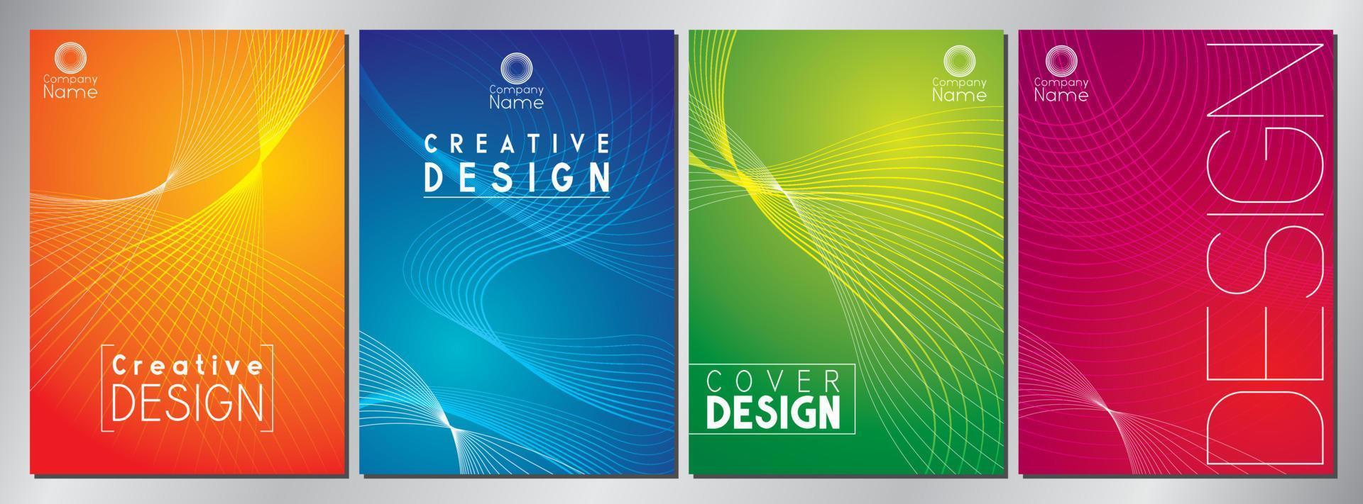 Set of Modern Book Cover Templates vector