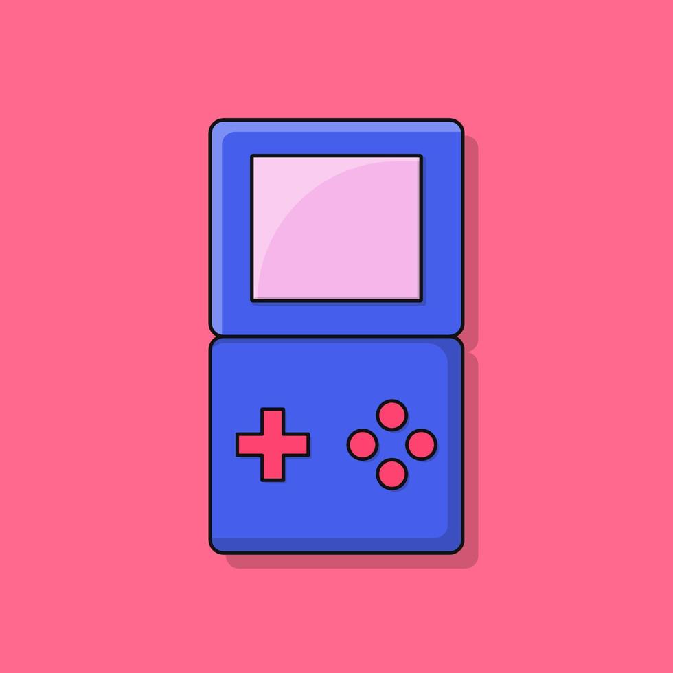 Ilustración de icono de vector de dibujos animados de videojuegos retro. icono de juego plano aislado