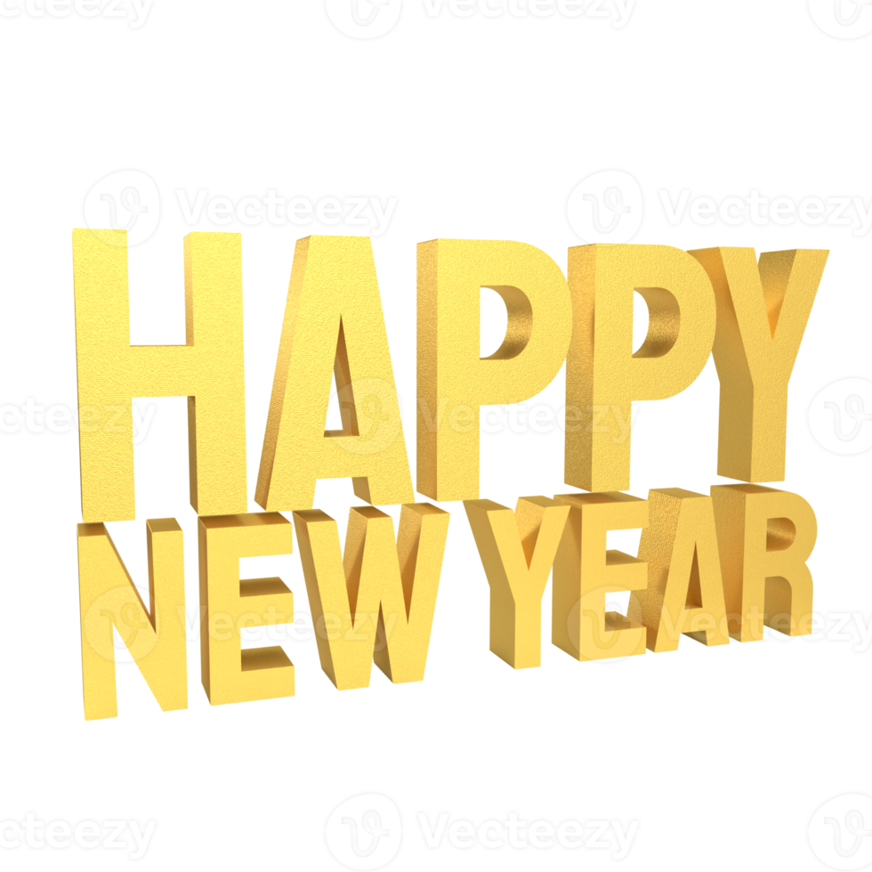 The gold happy new year png image