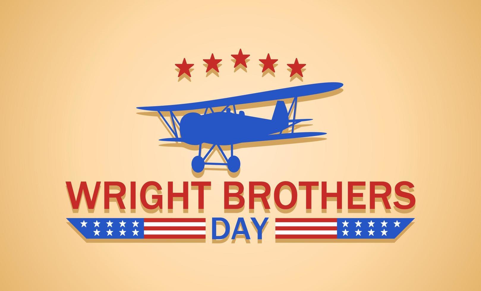 tema del día de los hermanos wright. ilustración vectorial adecuado para carteles, pancartas, antecedentes y tarjetas de felicitación. vector