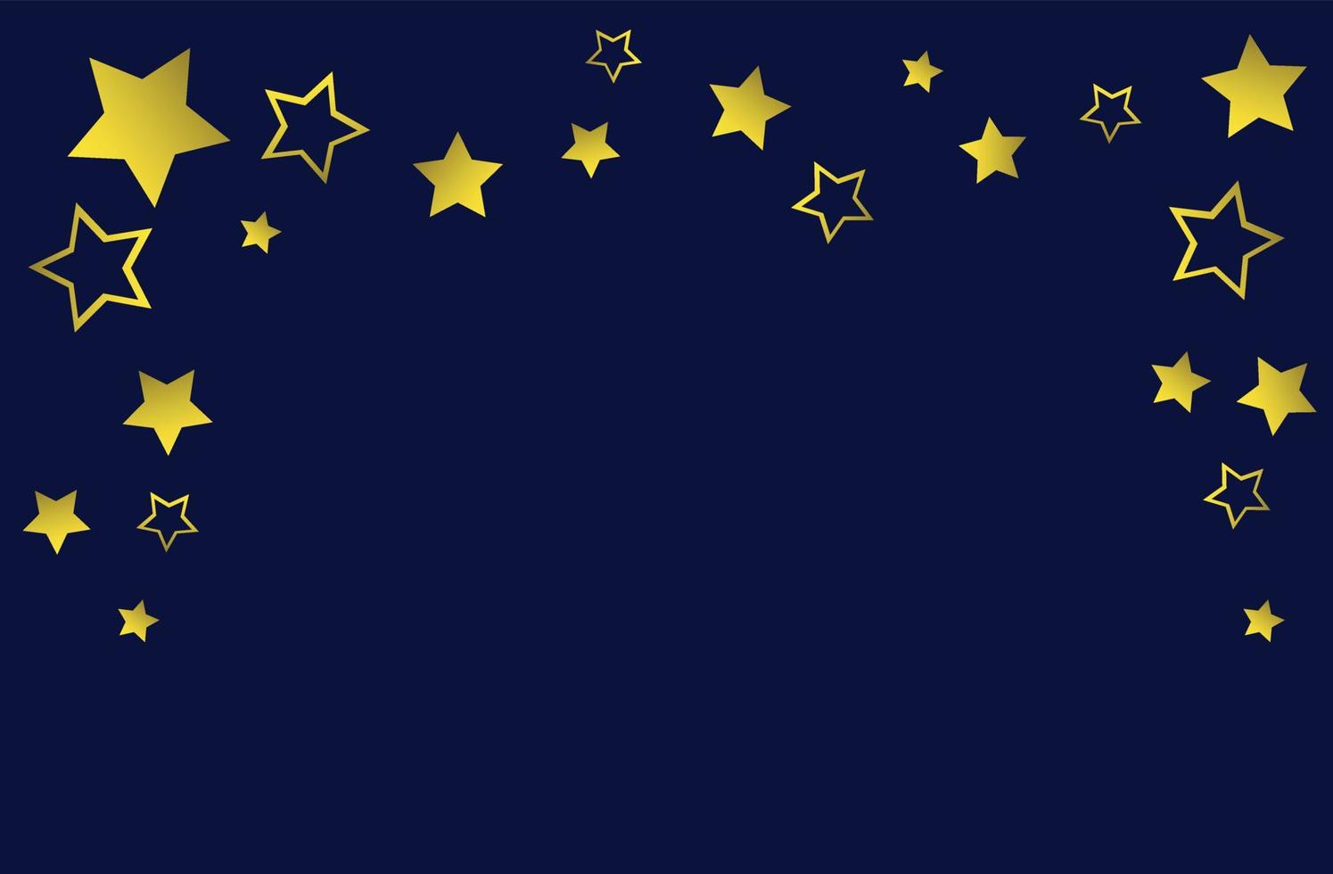 fondo de estrellas con marco dorado de lujo vector