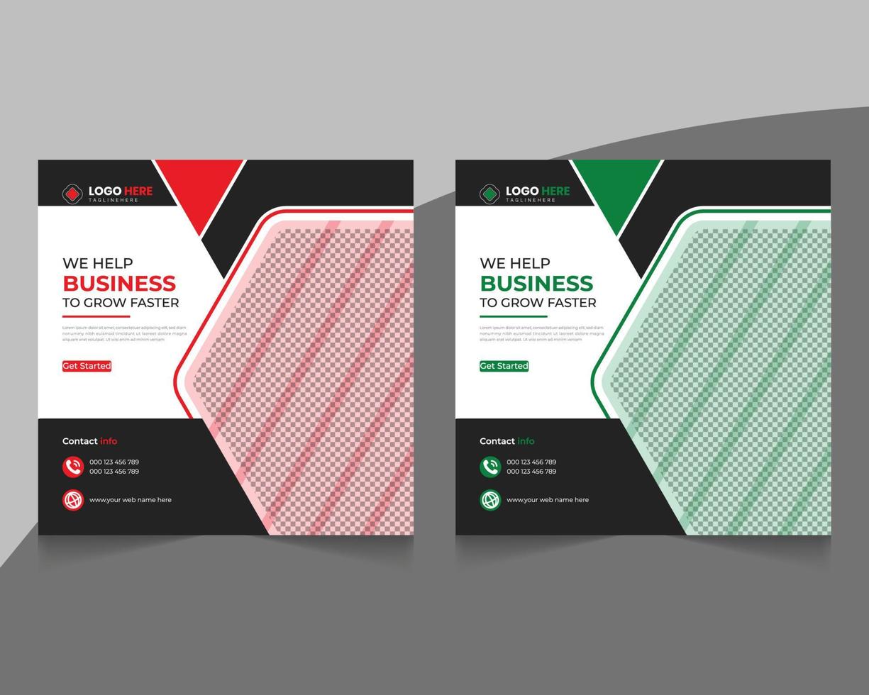 Modern business corporate square social media post banner template vector