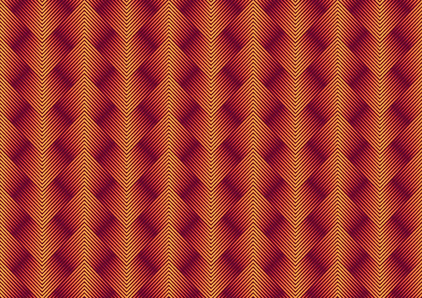 A zigzag pattern created from geometric shapes. Shiny red gold looks elegant vertically against the horizontally beautifully patterned fabric vector
