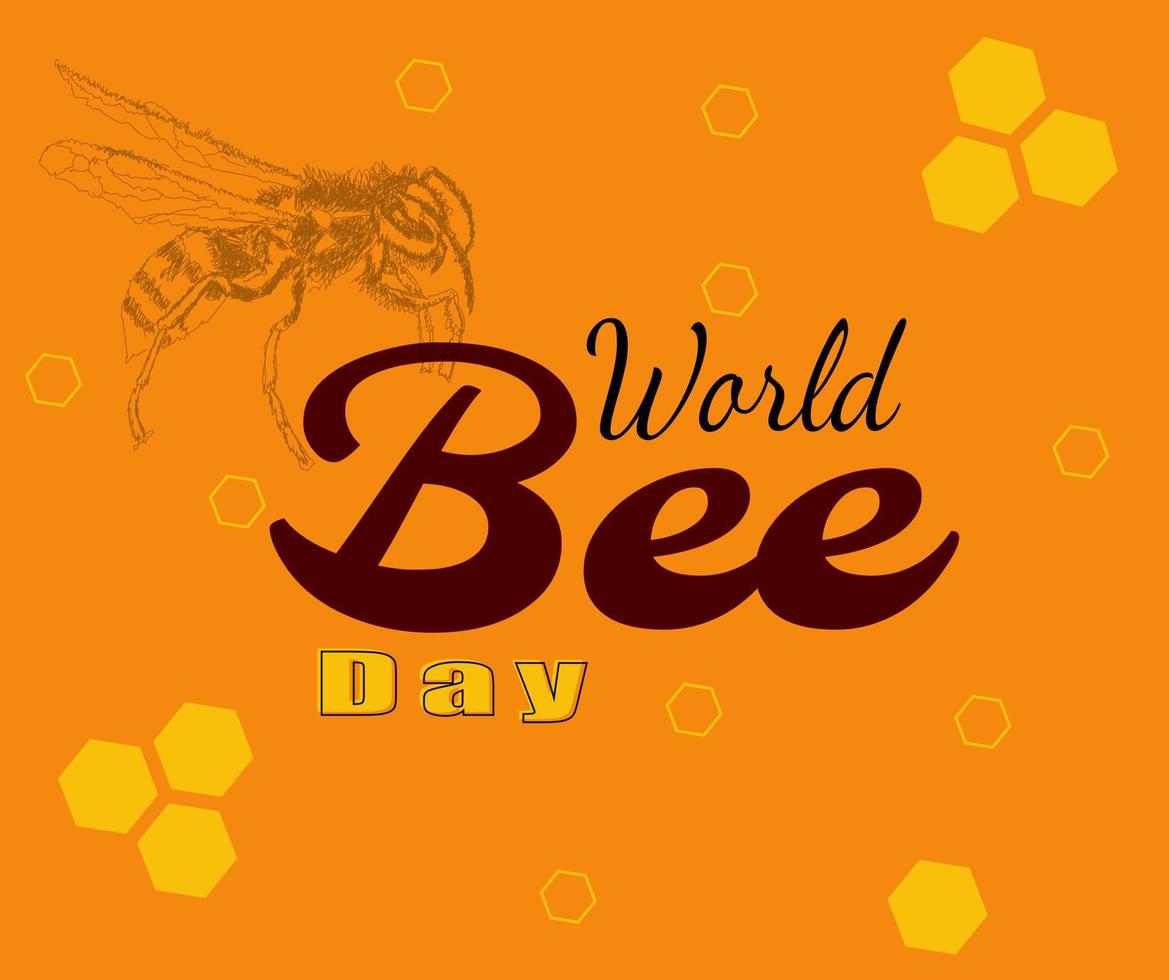 dia mundial de las abejas vector