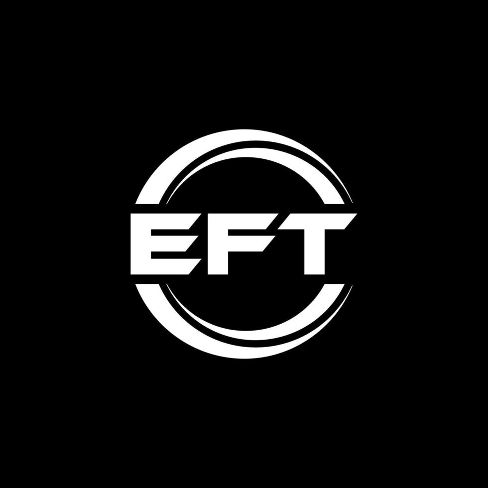 EFT letter logo design in illustration. Vector logo, calligraphy designs for logo, Poster, Invitation, etc.