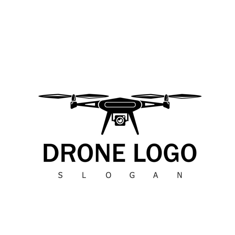 drone fly logo tecnología remota símbolo vector