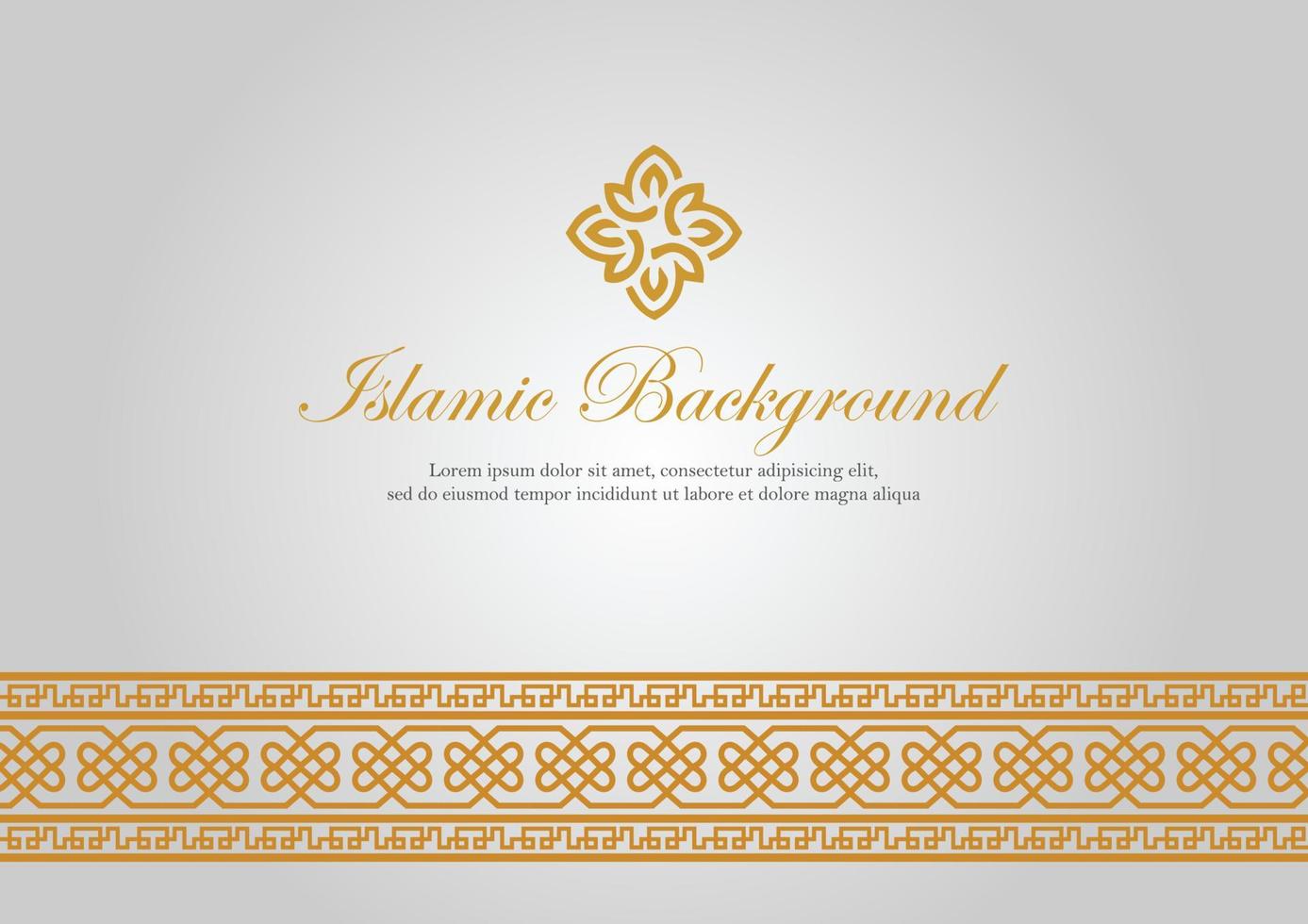 islamic pattern luxury gold vector