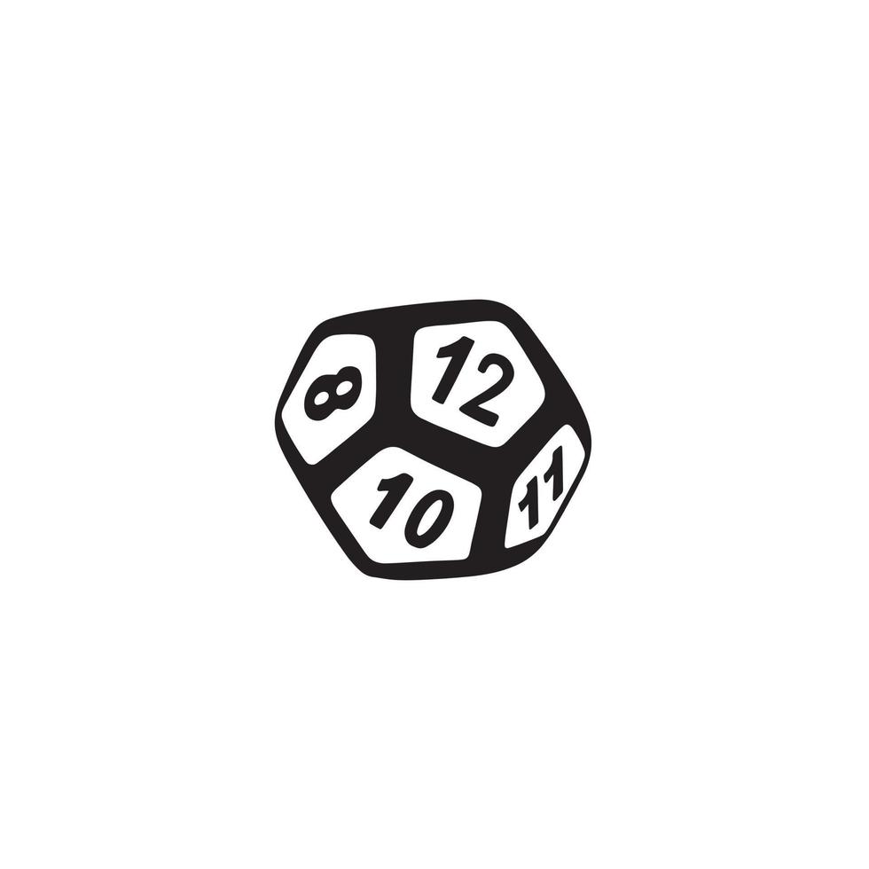 Vector icon dice for boardgames in doodle style