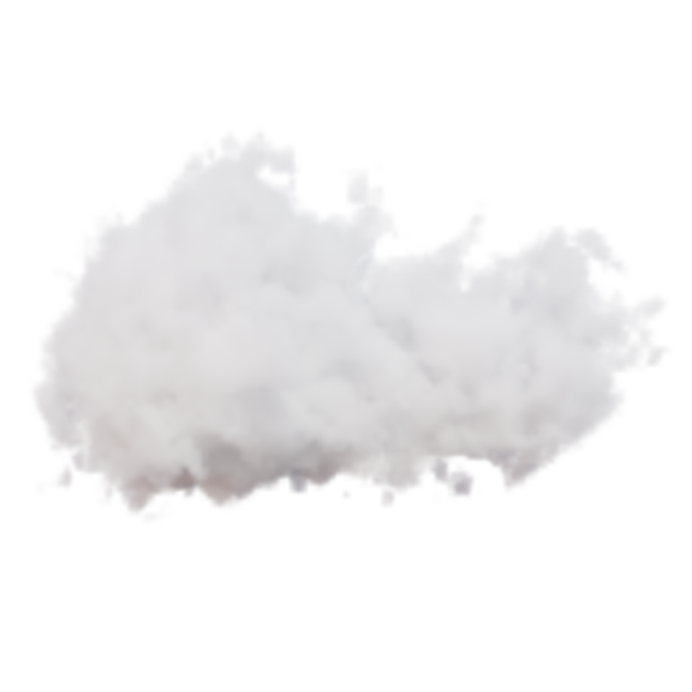 renderização 3d de nuvem fofa realista png