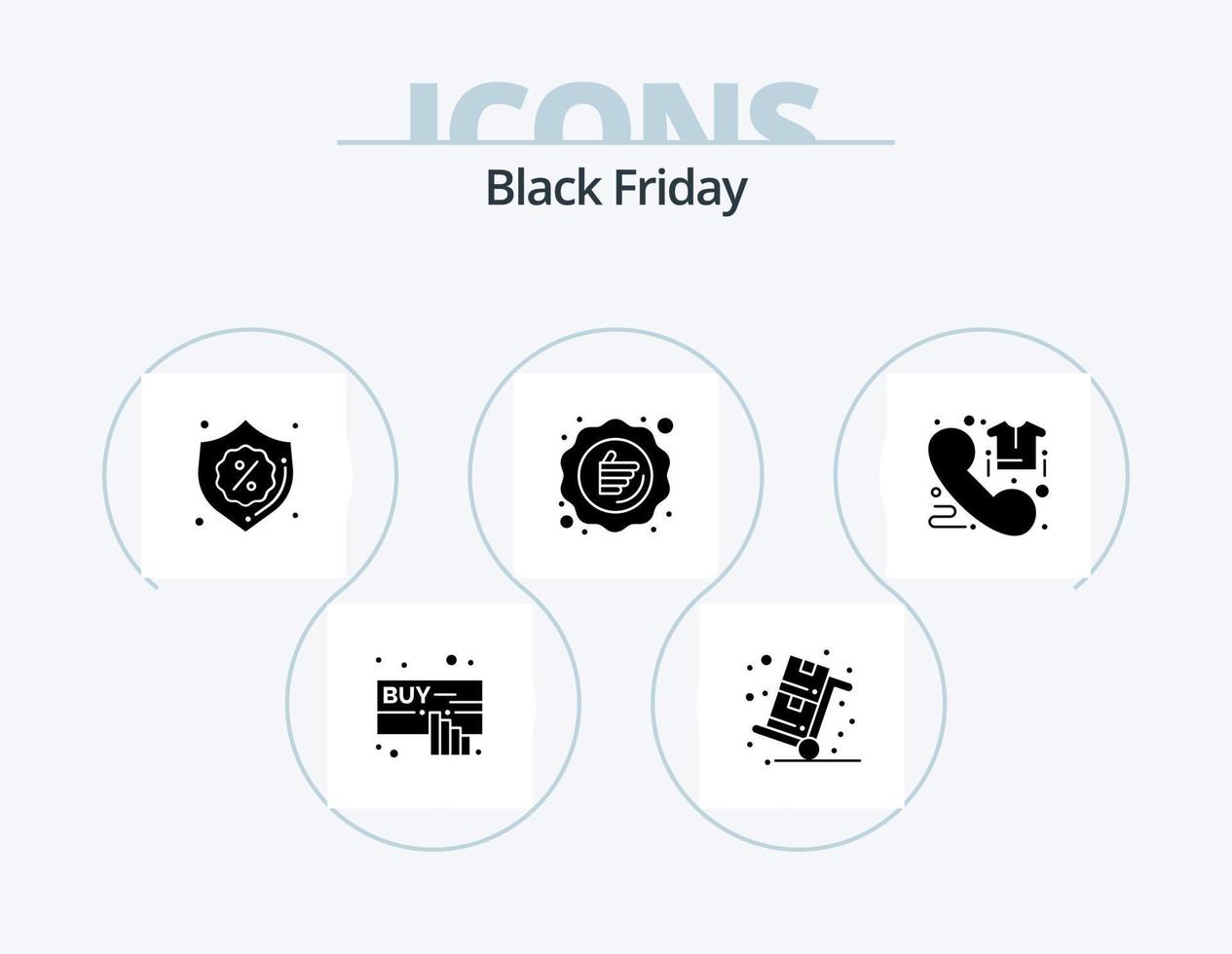 paquete de iconos de glifo de viernes negro 5 diseño de iconos. venta. como. carretilla. garantizar. venta vector