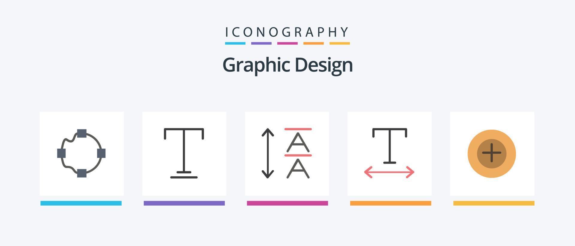 Design Flat 5 Icon Pack Including . font. plus. Creative Icons Design vector