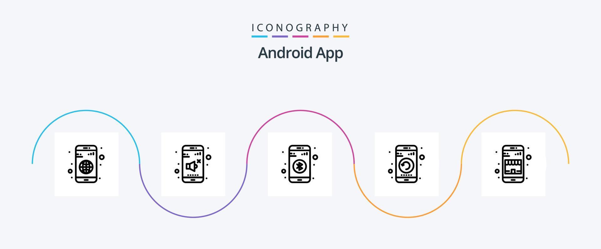 Android App Line 5 Icon Pack Including buy. phone. bluetooth. mobile. application 19201460