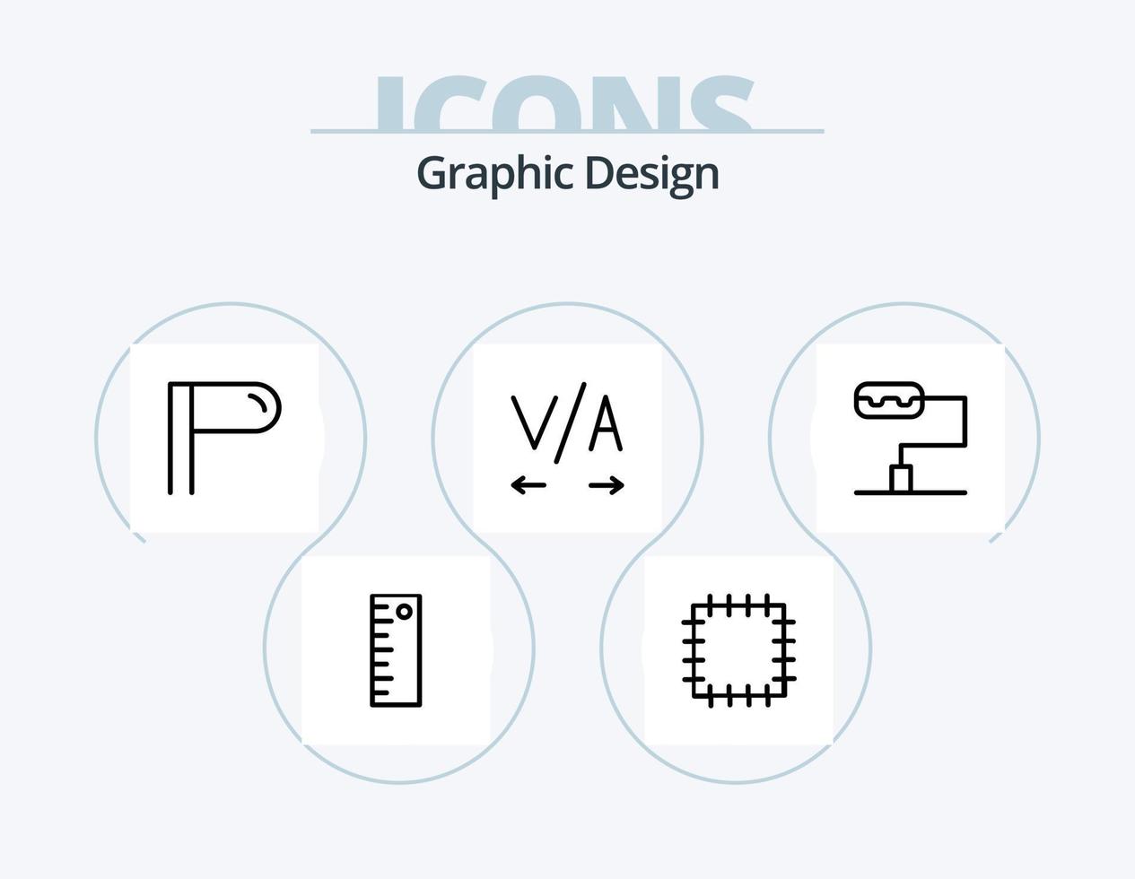 Design Line Icon Pack 5 Icon Design. . . online. sort. alphabetical vector