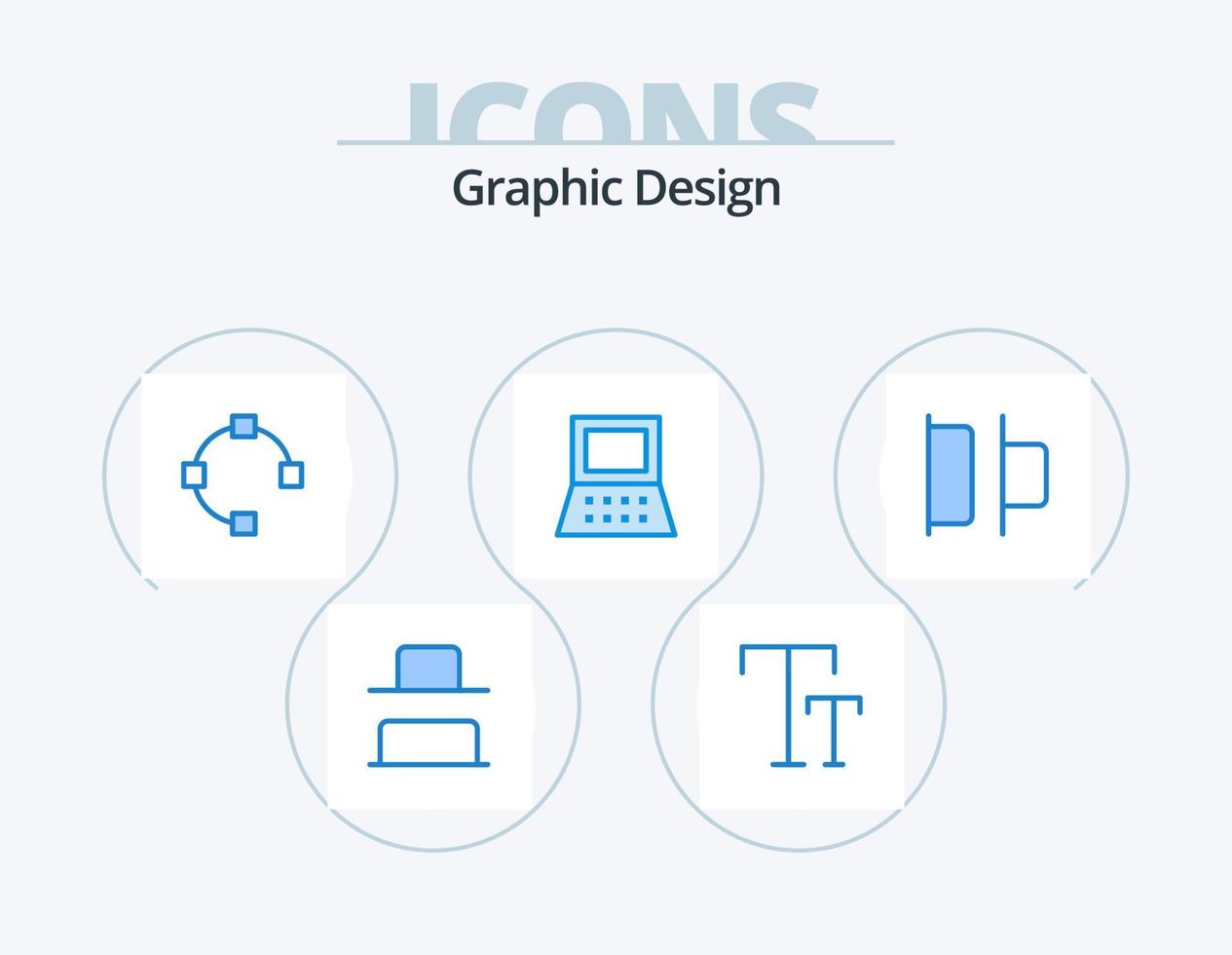 Design Blue Icon Pack 5 Icon Design. . . points. left. distribute vector