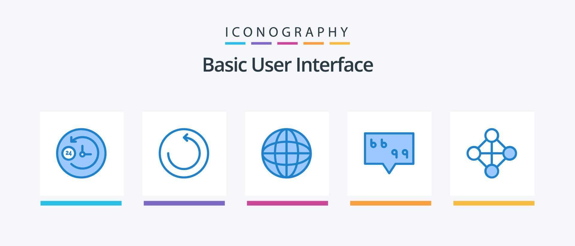 Basic Blue 5 Icon Pack Including . search. topology. hierarchy. Creative Icons Design vector