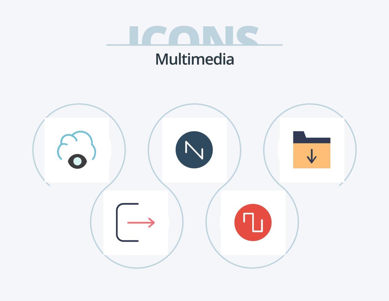 Multimedia Flat Icon Pack 5 Icon Design. . . god. insert. document vector