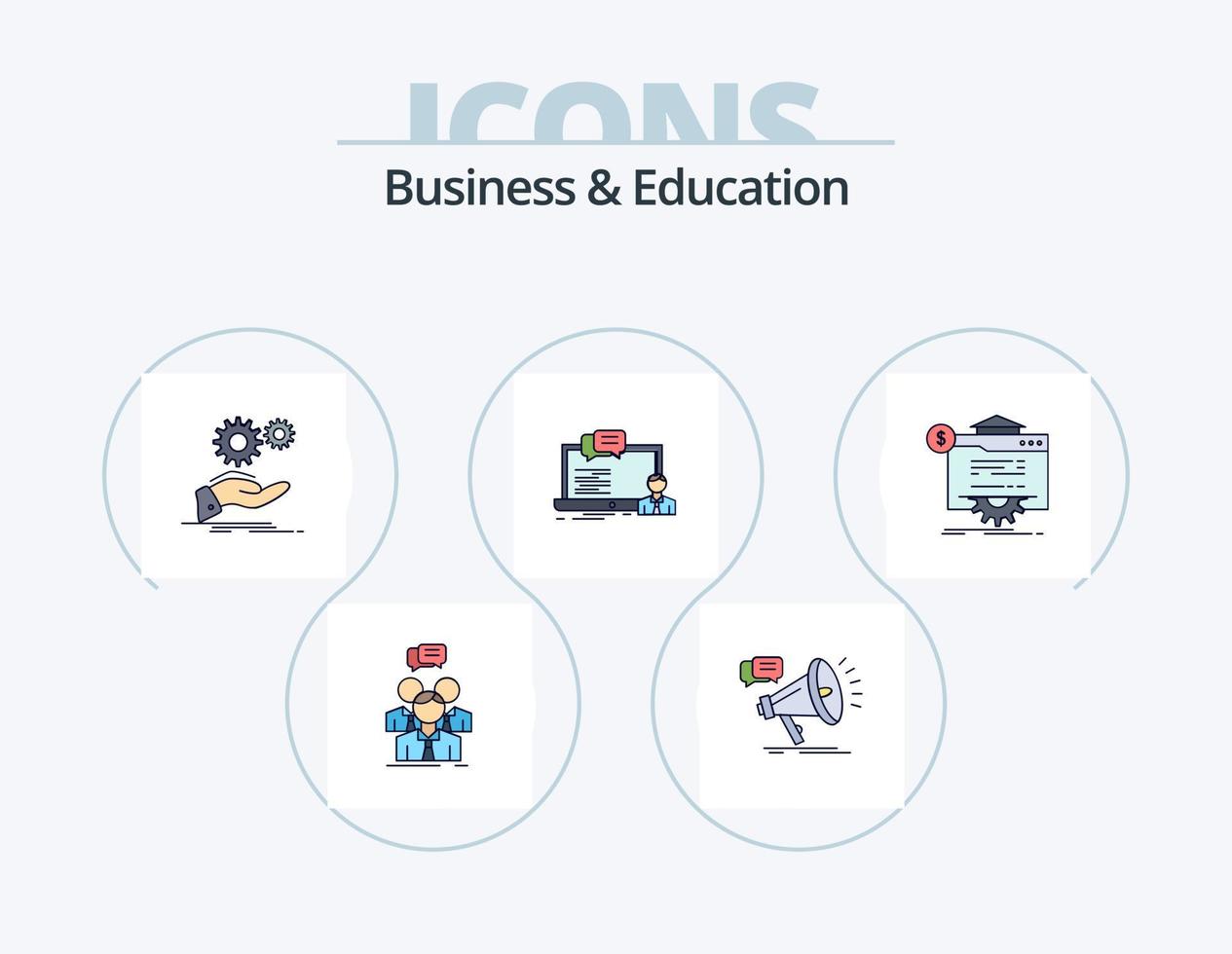 Business And Education Line Filled Icon Pack 5 Icon Design. idea. solution. check. business. pot vector