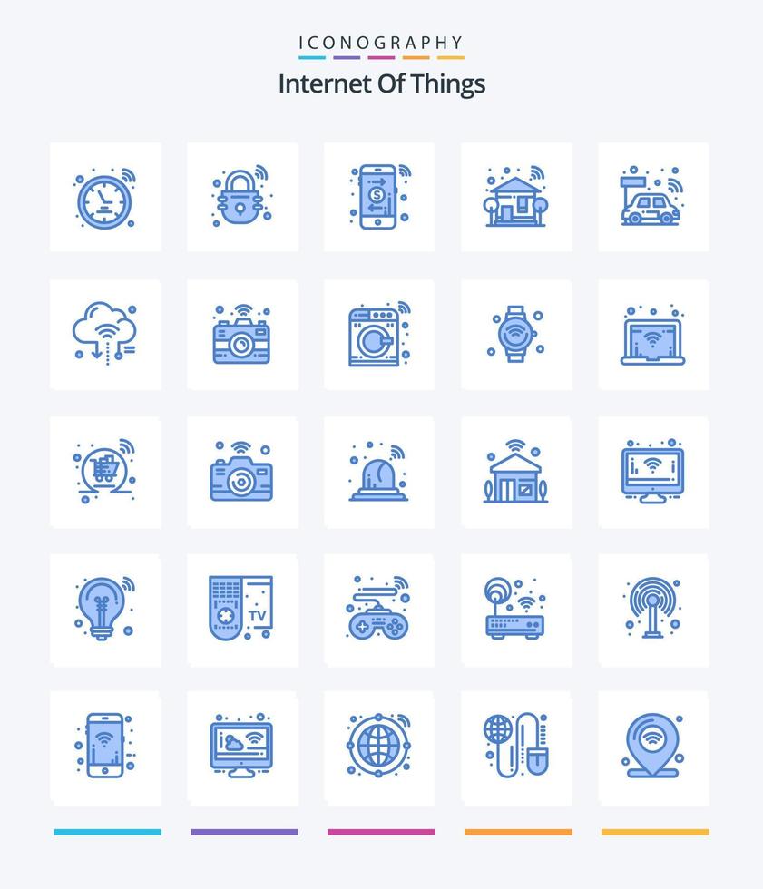 Creative Internet Of Things 25 Blue icon pack  Such As cpu. tree. arrow. wifi. smart vector