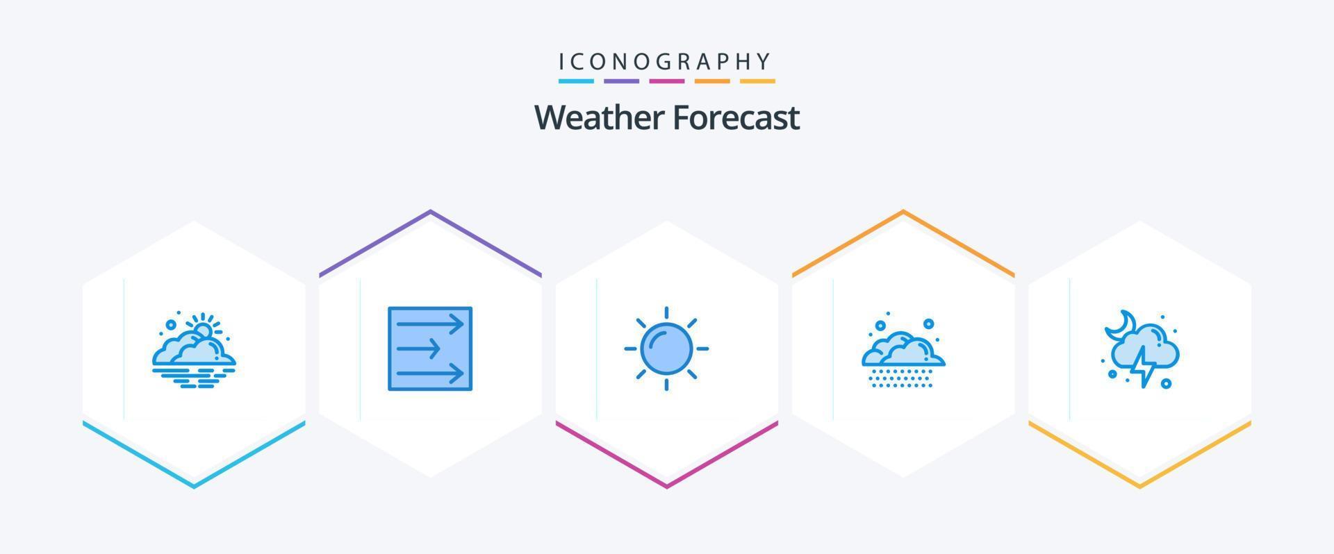 Weather 25 Blue icon pack including storm. lightning. day. cloud. rain vector