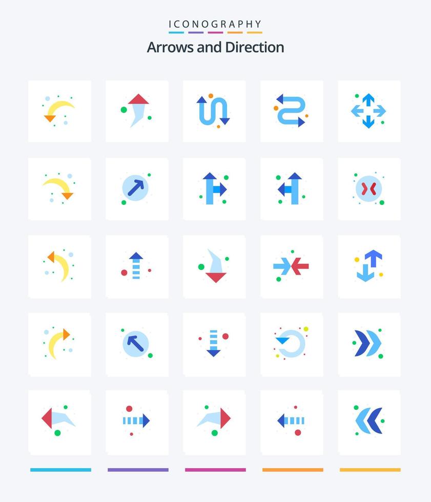 Creative Arrow 25 Flat icon pack  Such As arrow. right arrow. repeat. reload. maximize vector