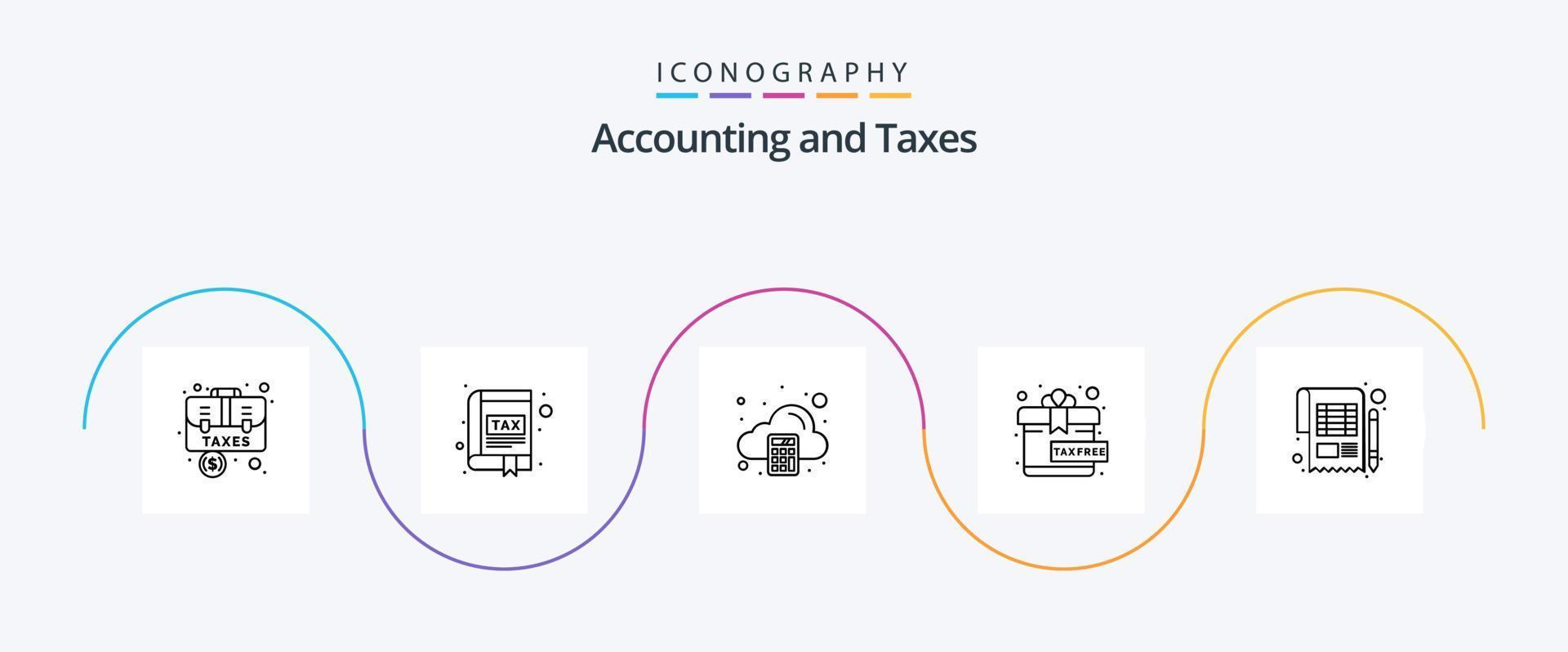 Taxes Line 5 Icon Pack Including present. free. interface. tax. arithmetic vector