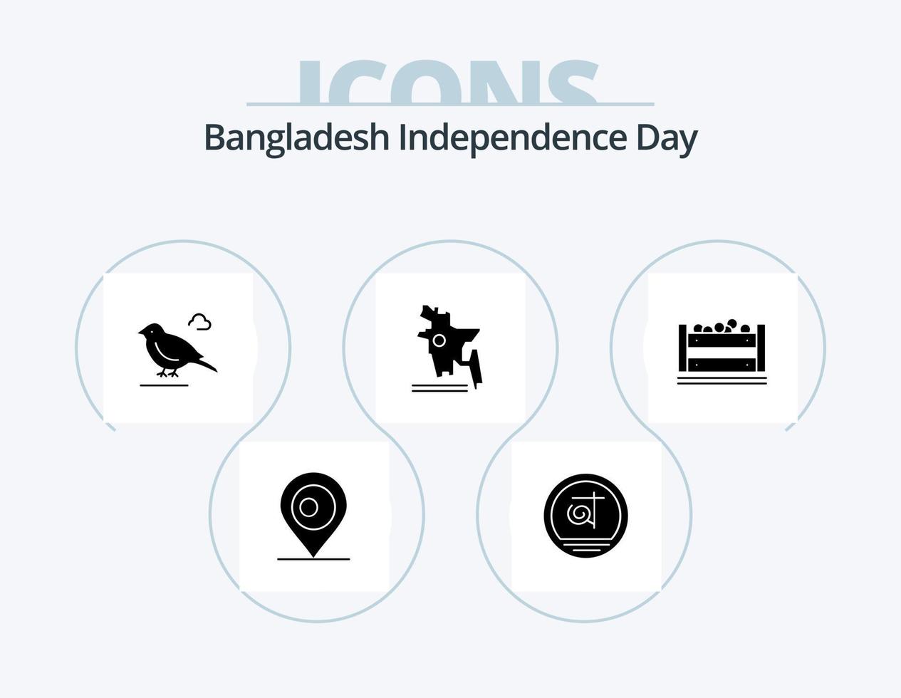 Bangladesh Independence Day Glyph Icon Pack 5 Icon Design. bangla. food. british. bangladesh. bangladesh country vector