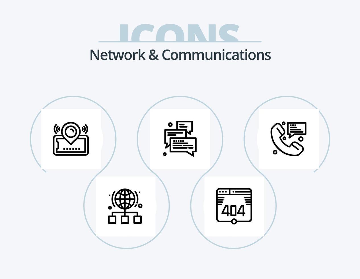 Network And Communications Line Icon Pack 5 Icon Design. . hosting. website. cloud. support vector