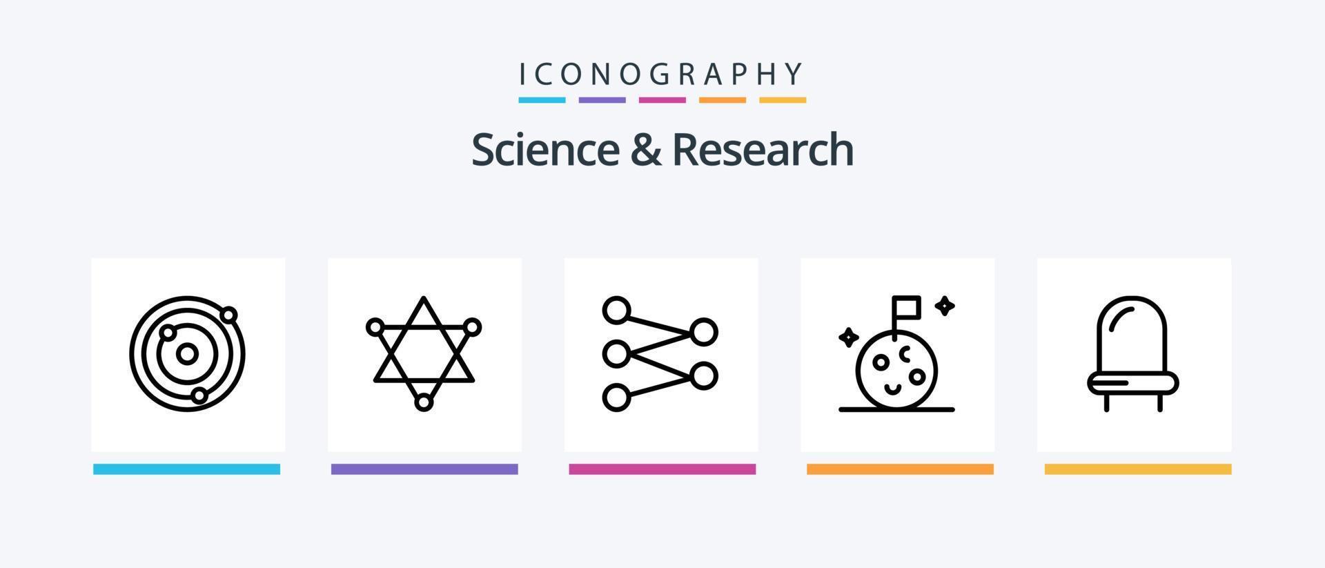 Science Line 5 Icon Pack Including . halogen. galaxy. Creative Icons Design vector