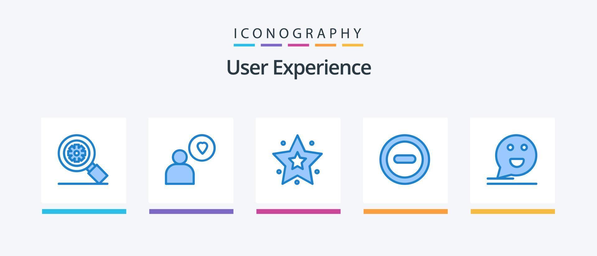 User Experience Blue 5 Icon Pack Including mail. comment. interface. chat. remove. Creative Icons Design vector