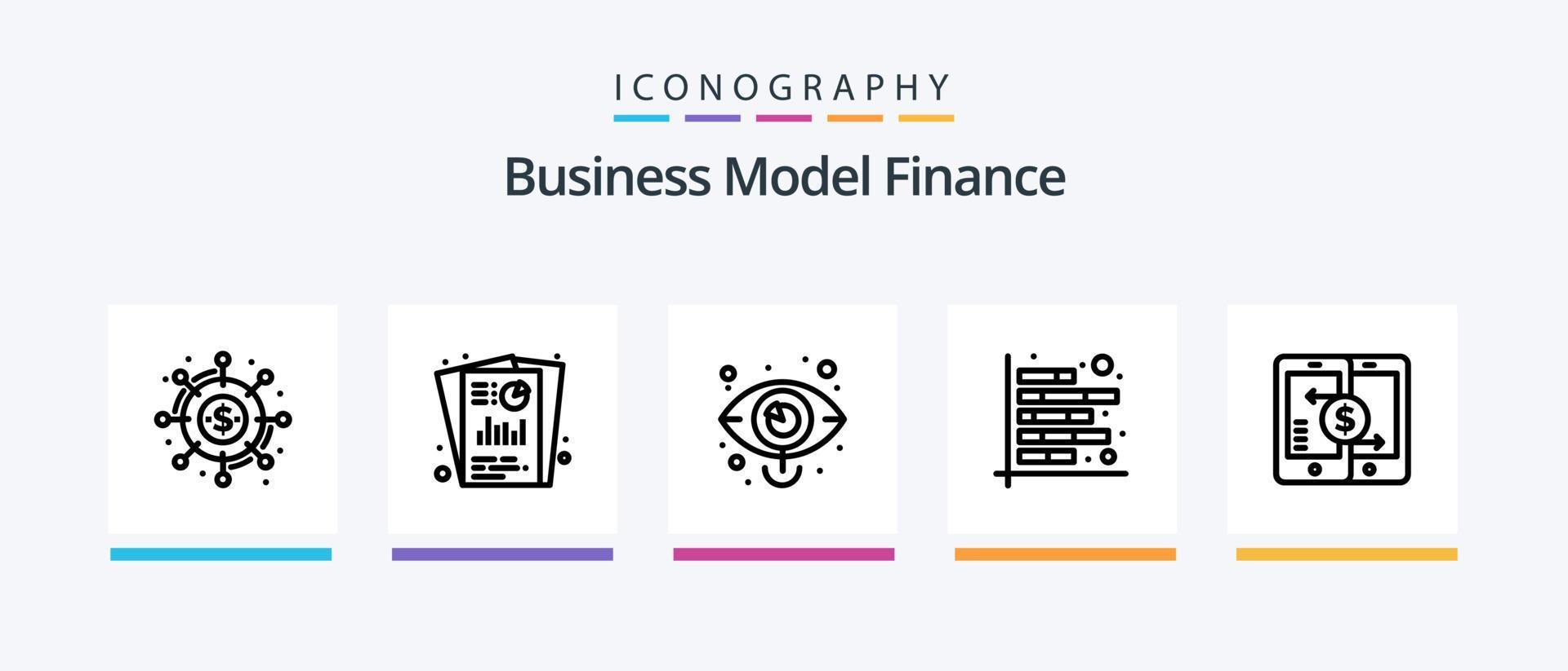 Finance Line 5 Icon Pack Including loan. banking. donation. digital. blockchain. Creative Icons Design vector