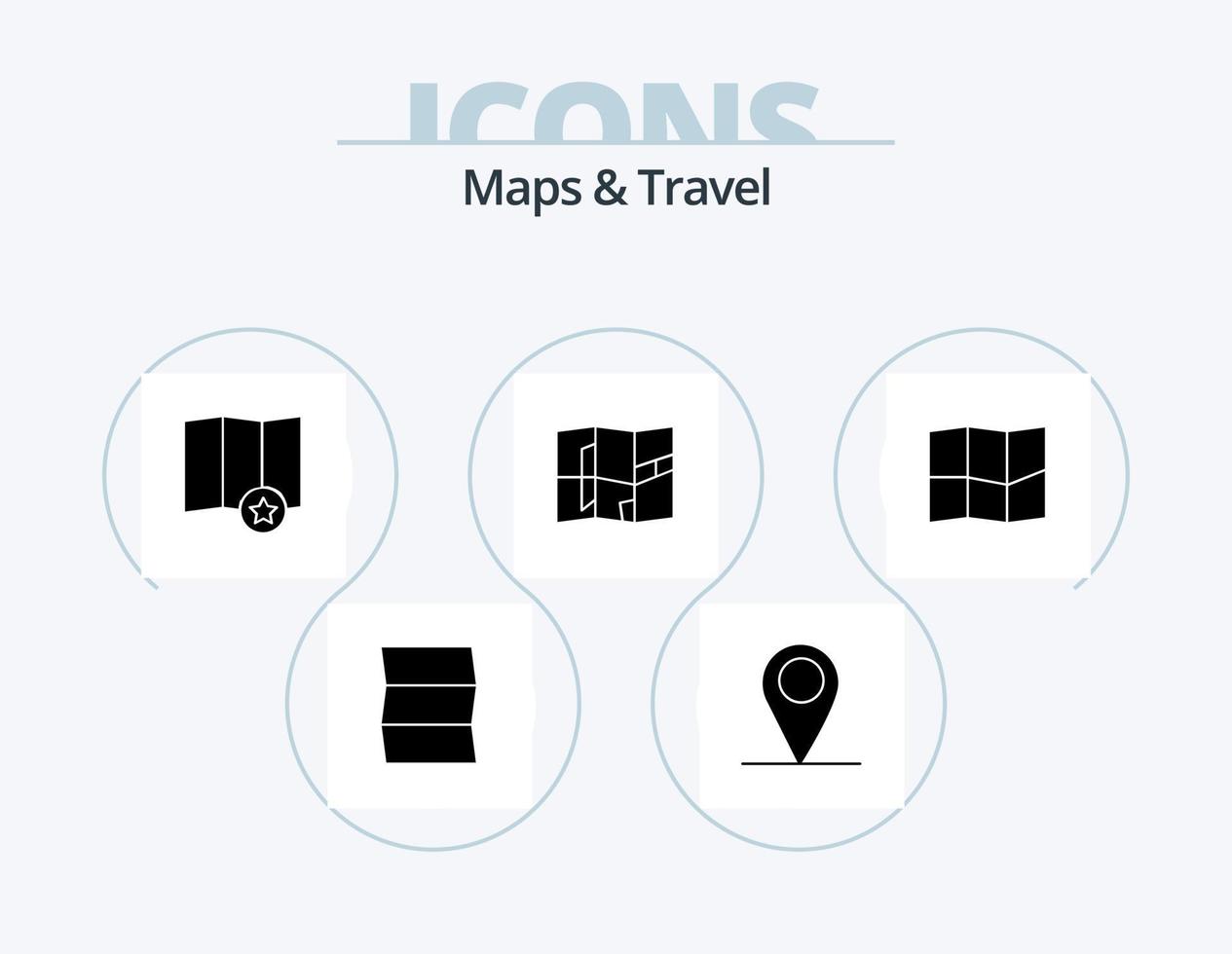 Maps and Travel Glyph Icon Pack 5 Icon Design. . star. . location vector