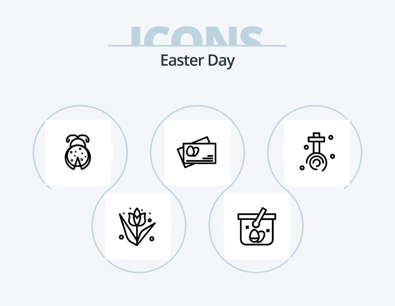 paquete de iconos de línea de Pascua 5 diseño de iconos. predicador. masculino. alimento. iglesia. feliz vector