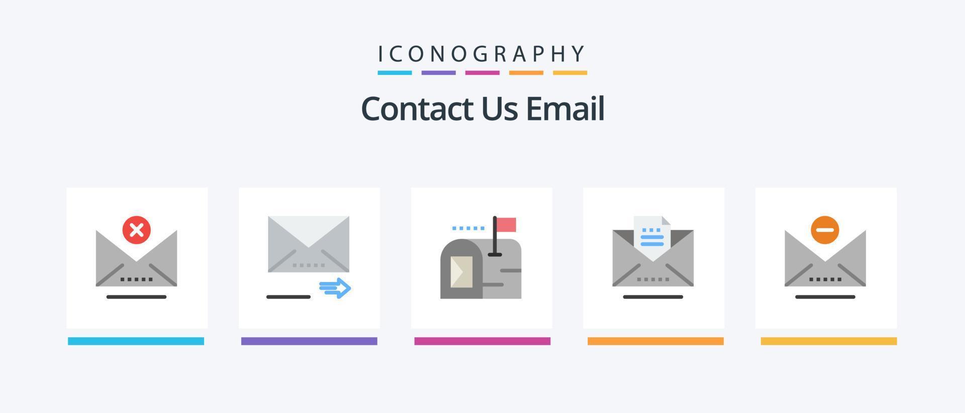 Email Flat 5 Icon Pack Including remove. email. email. letter. draft. Creative Icons Design vector