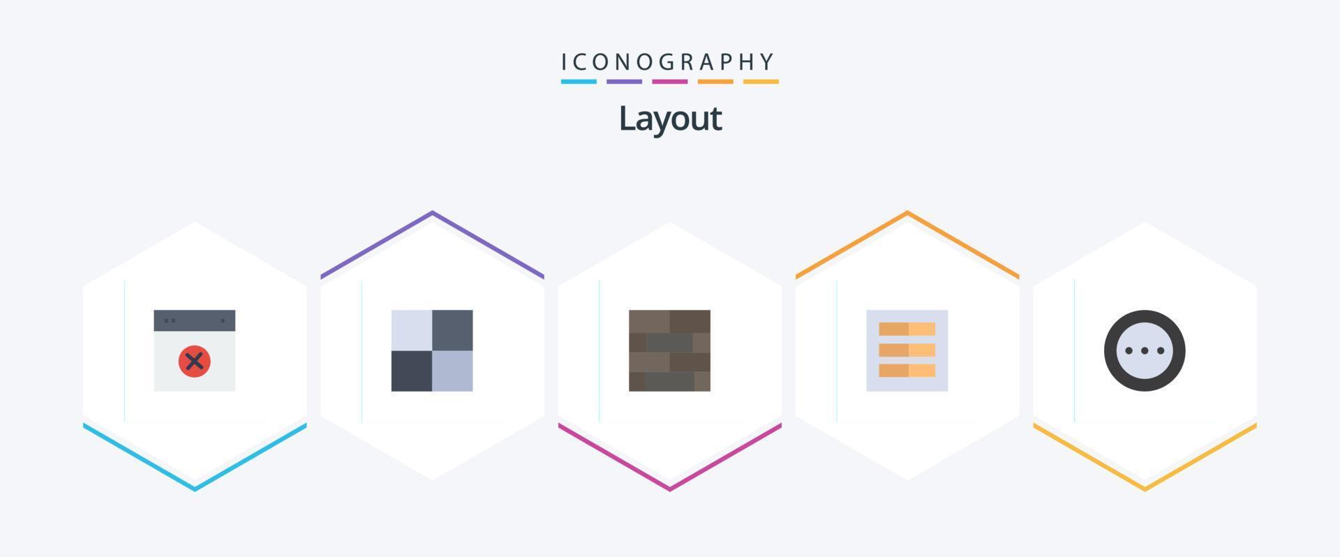 Layout 25 Flat icon pack including layout. ux. form. ui. grid vector