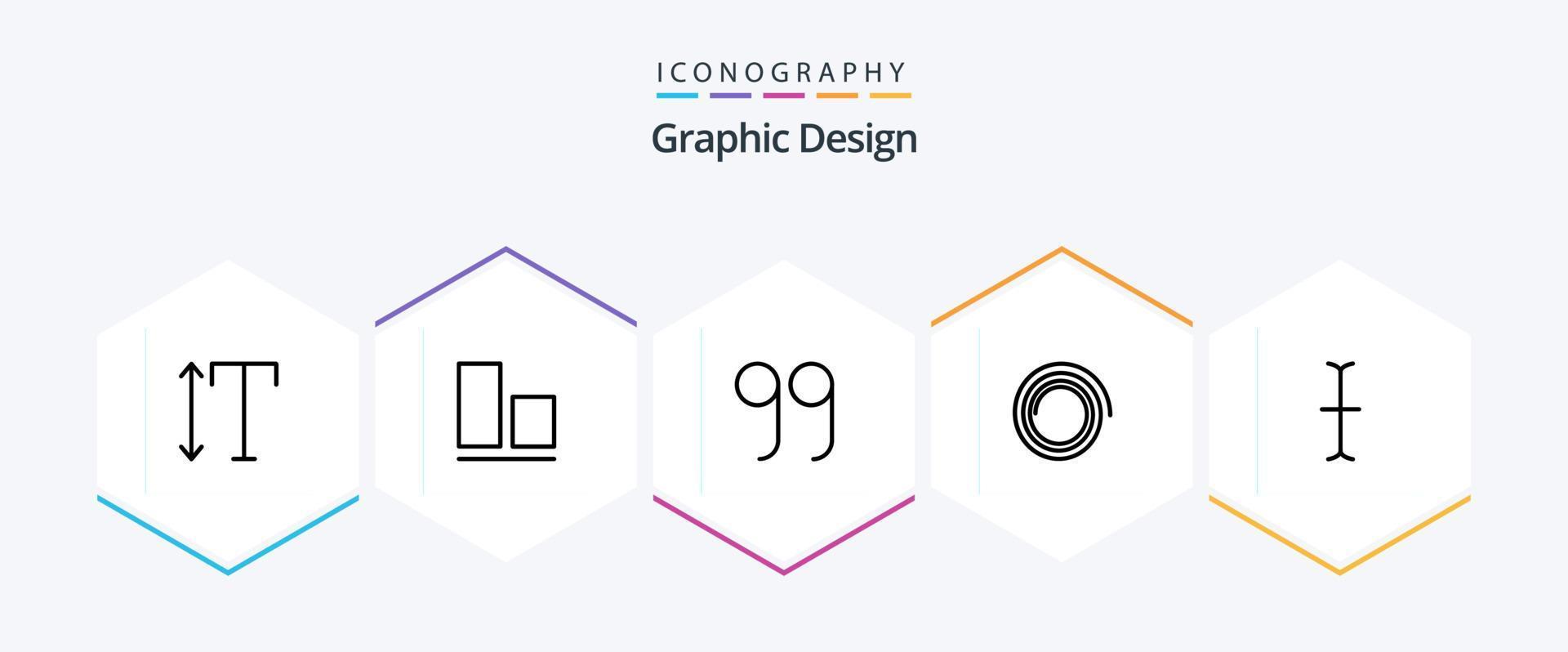 paquete de iconos de 25 líneas de diseño que incluye . forma. vector