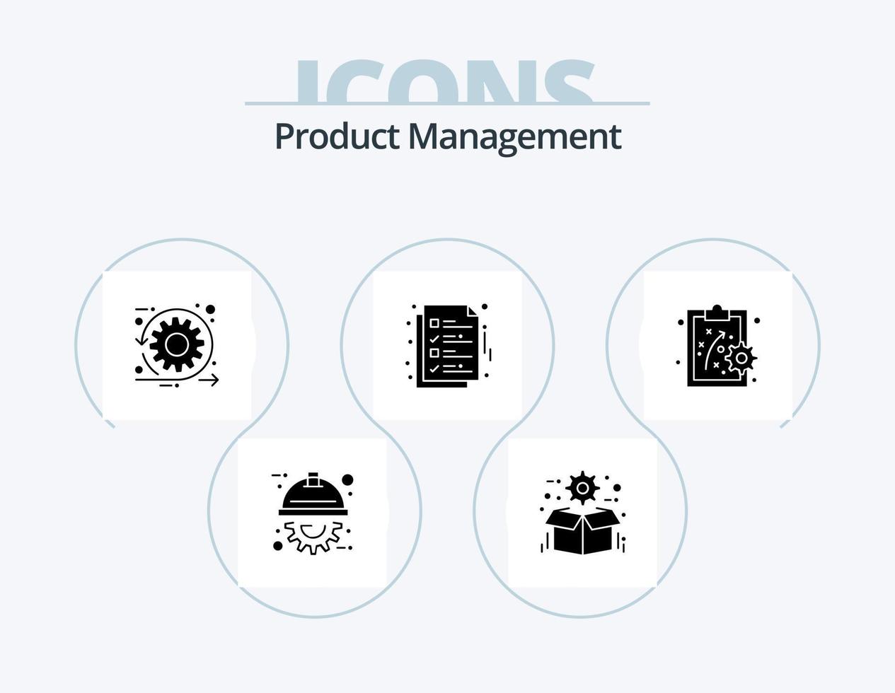 Product Management Glyph Icon Pack 5 Icon Design. ok. document. seo. delivery. sprint vector