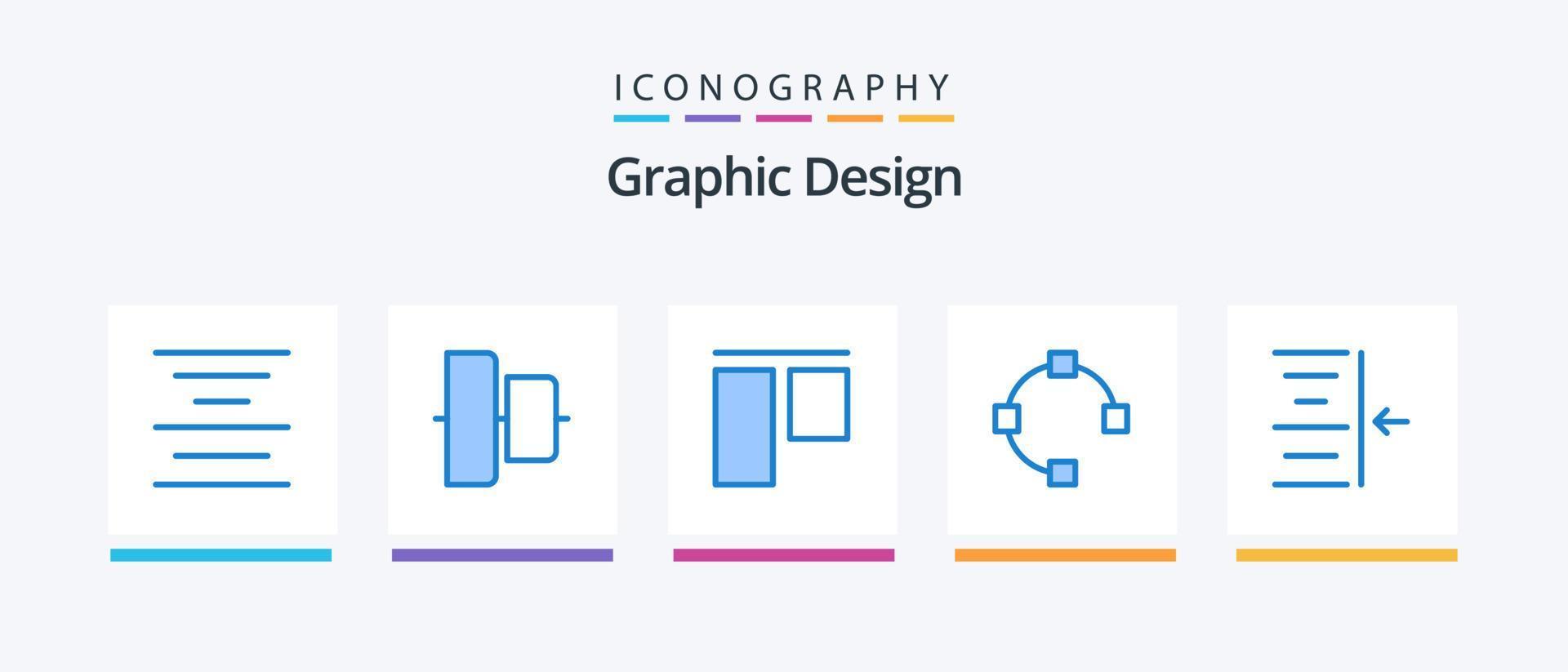 Design Blue 5 Icon Pack Including . vertical. text. indent. Creative Icons Design vector