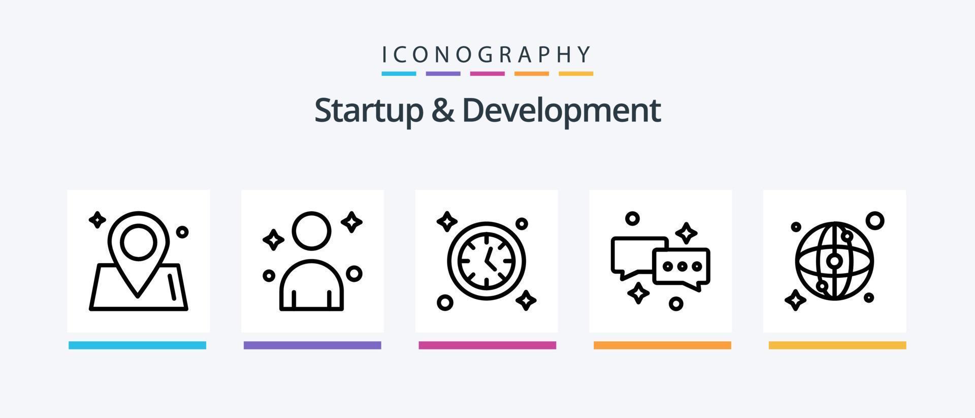 Startup And Develepment Line 5 Icon Pack Including . award ribbon. man. award badge. prize. Creative Icons Design vector