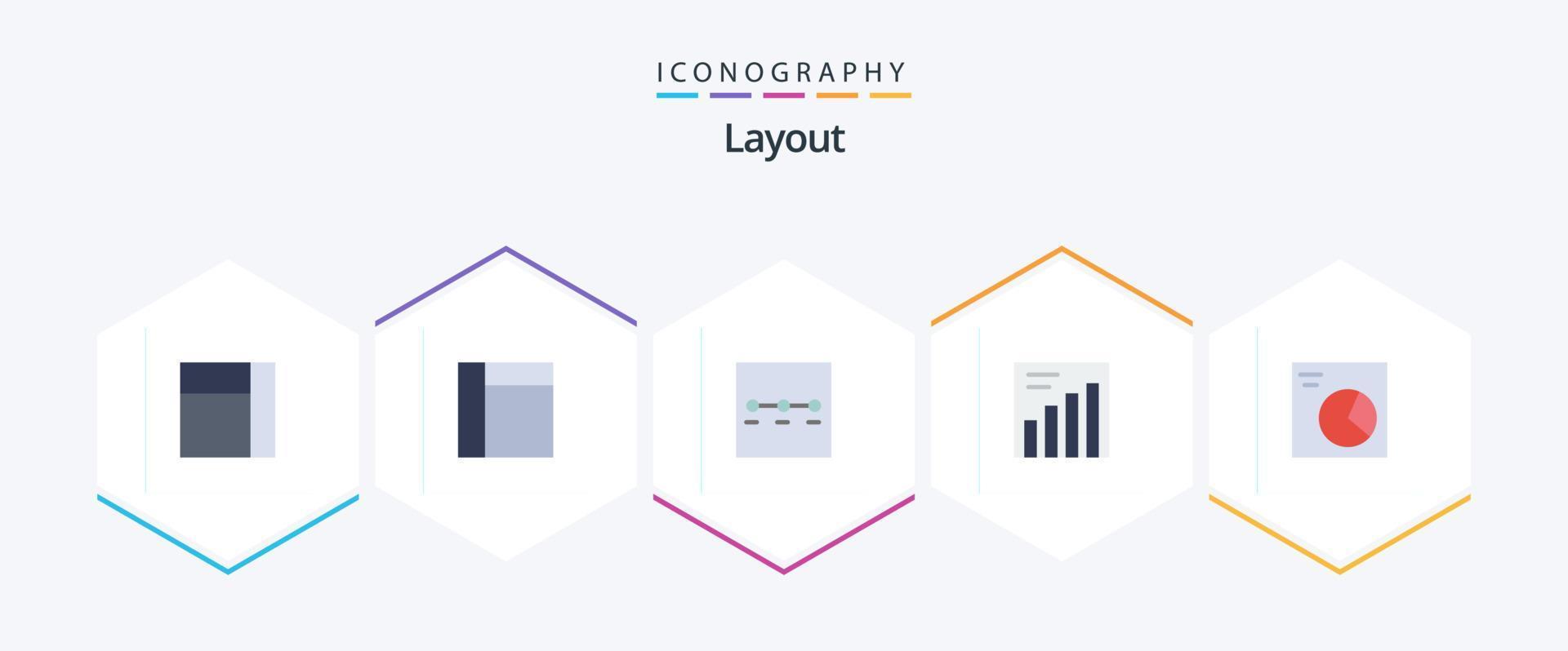 Layout 25 Flat icon pack including . pie. vector