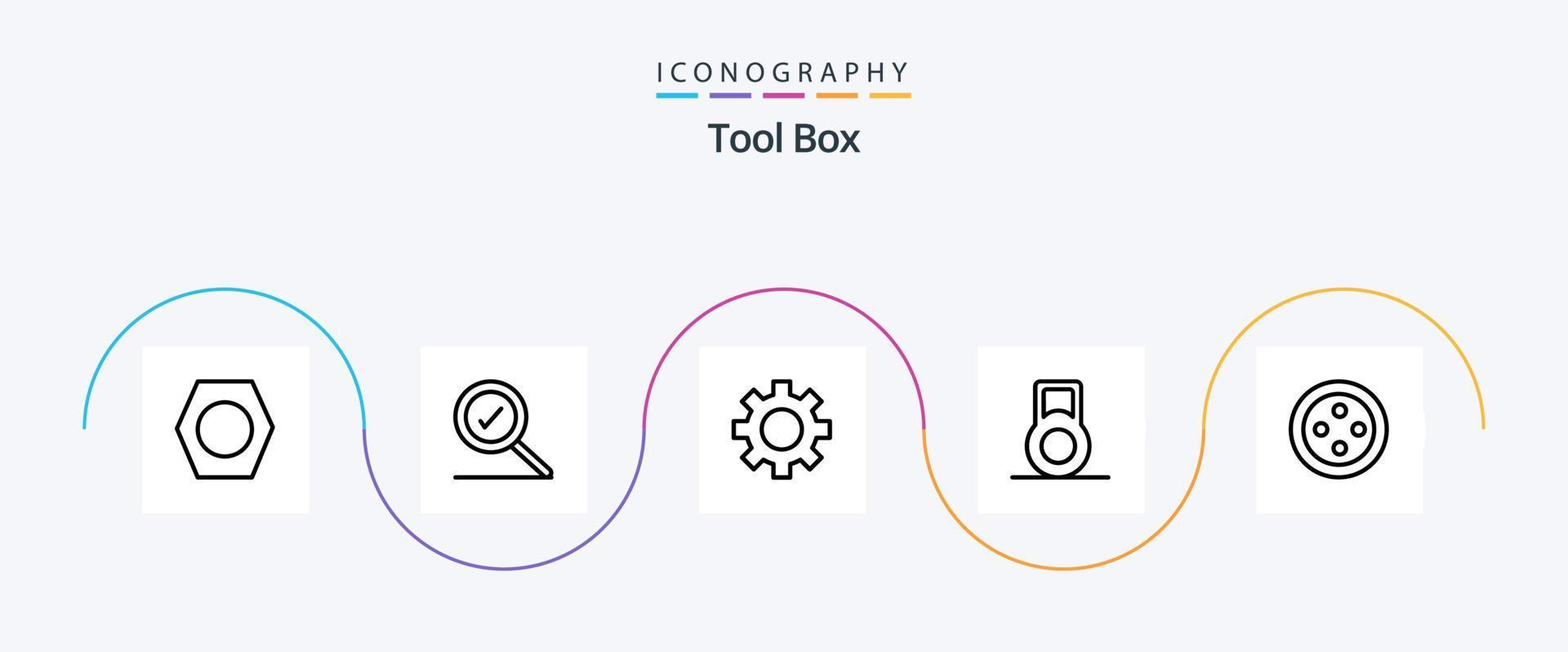 Tools Line 5 Icon Pack Including . tools. vector