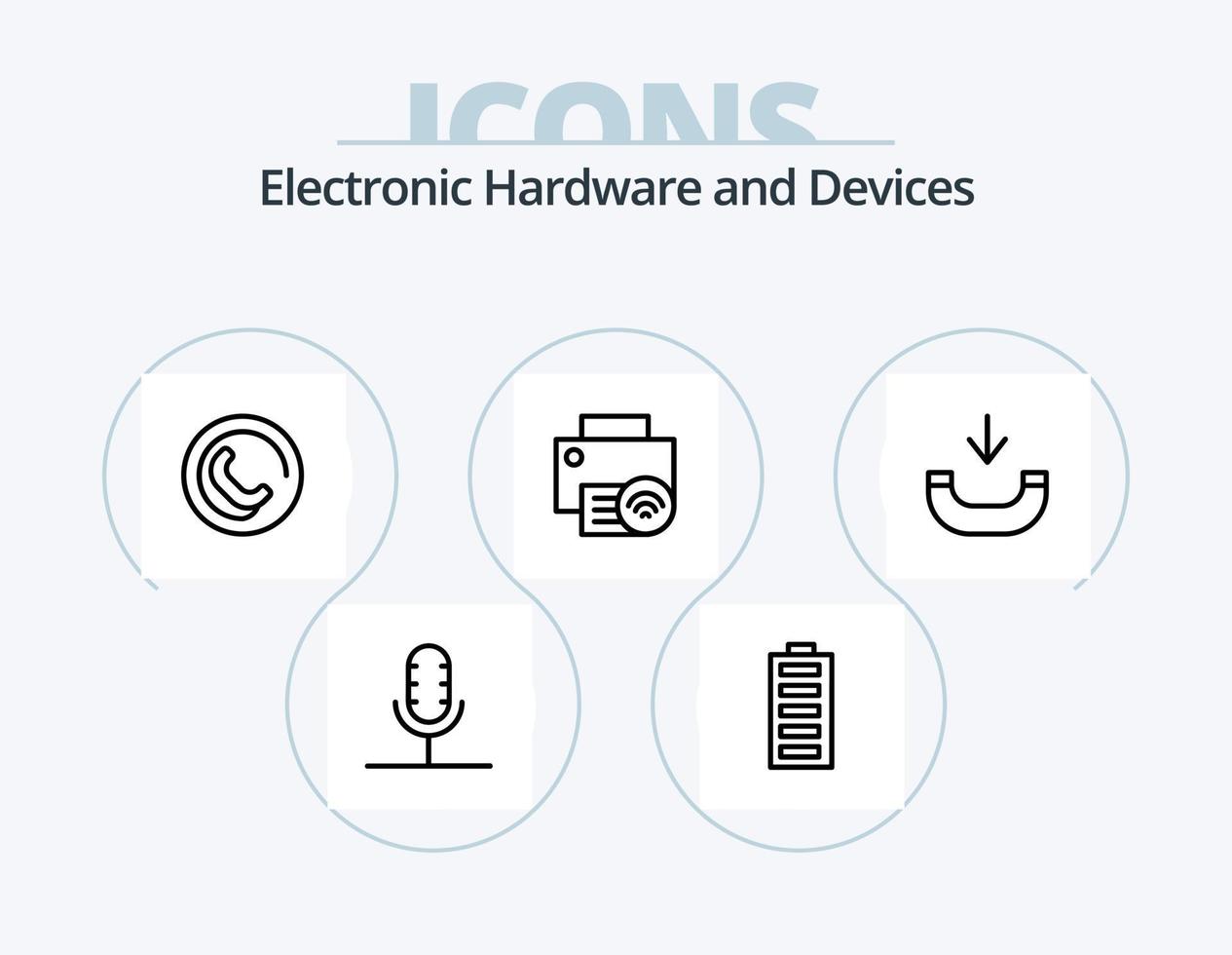 Devices Line Icon Pack 5 Icon Design. devices. numbers. album. dial