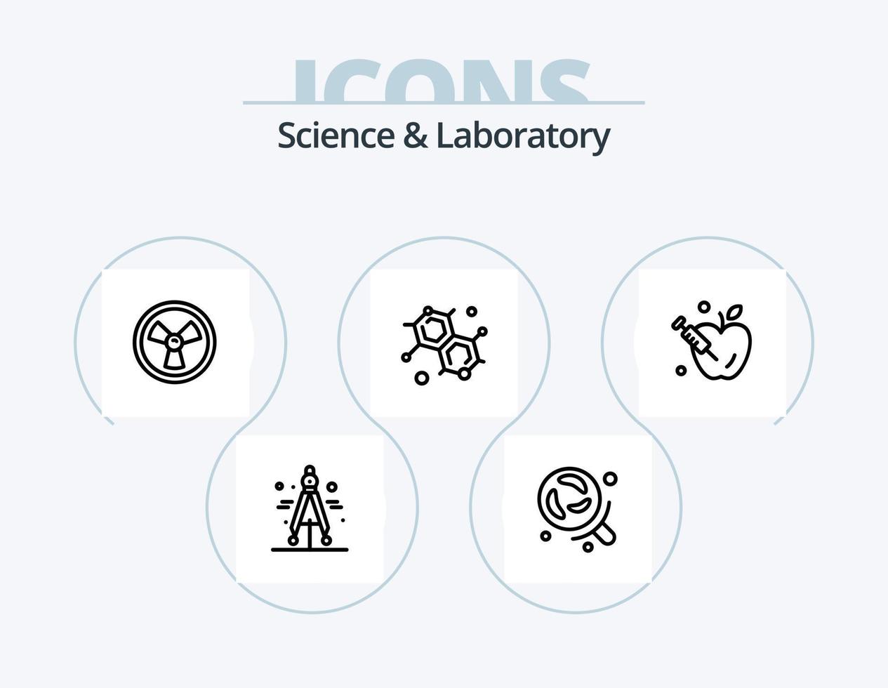 Science Line Icon Pack 5 Icon Design. meteor. comet. physic. bomb. tube vector