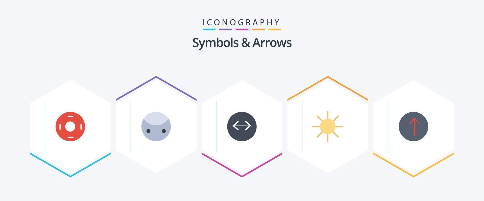 Symbols and Arrows 25 Flat icon pack including . symbols. horizontal swipe. arrow. logo vector