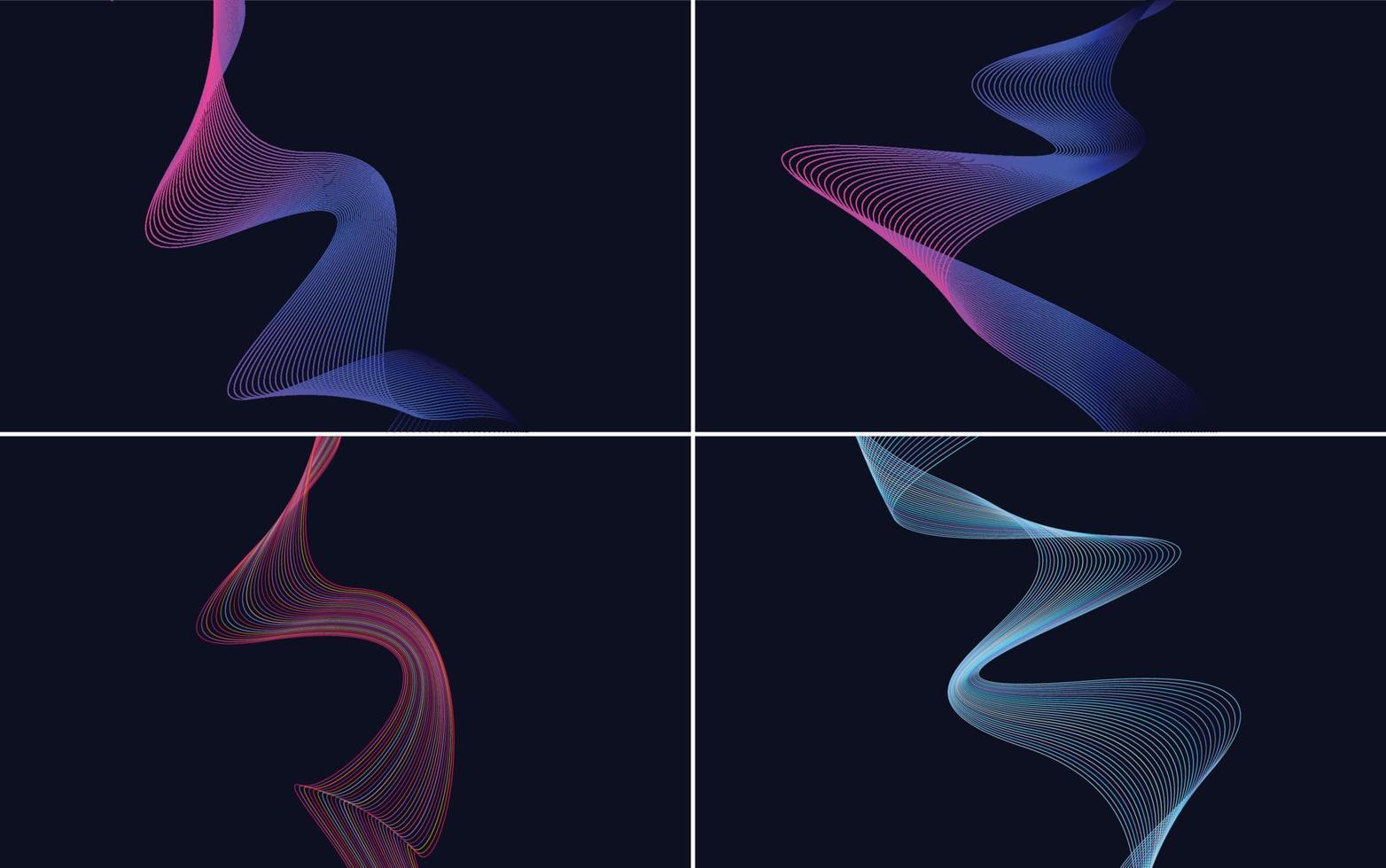 modern wave curve abstract presentation background Pack vector