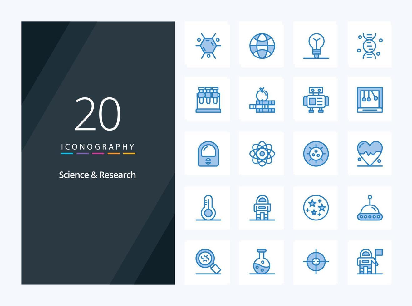 20 Science Blue Color icon for presentation vector