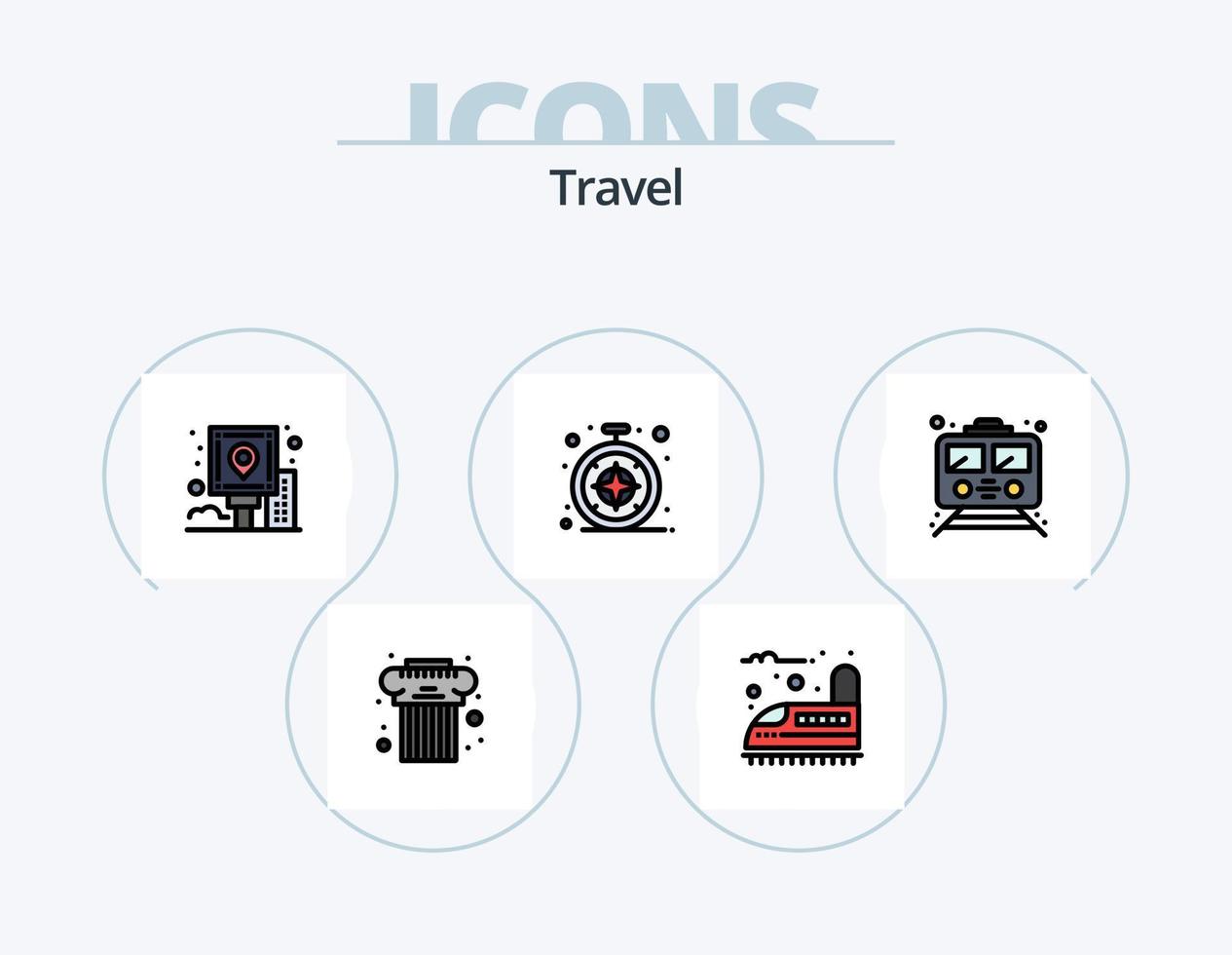 paquete de iconos llenos de línea de viaje 5 diseño de iconos. Gaviota. descansar. piscina. viajar. hotel vector