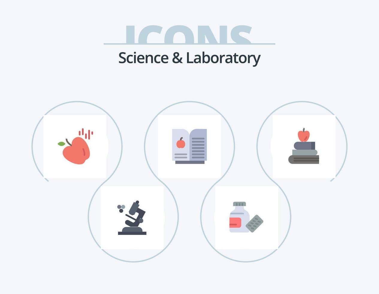 Science Flat Icon Pack 5 Icon Design. . . science. science. books vector