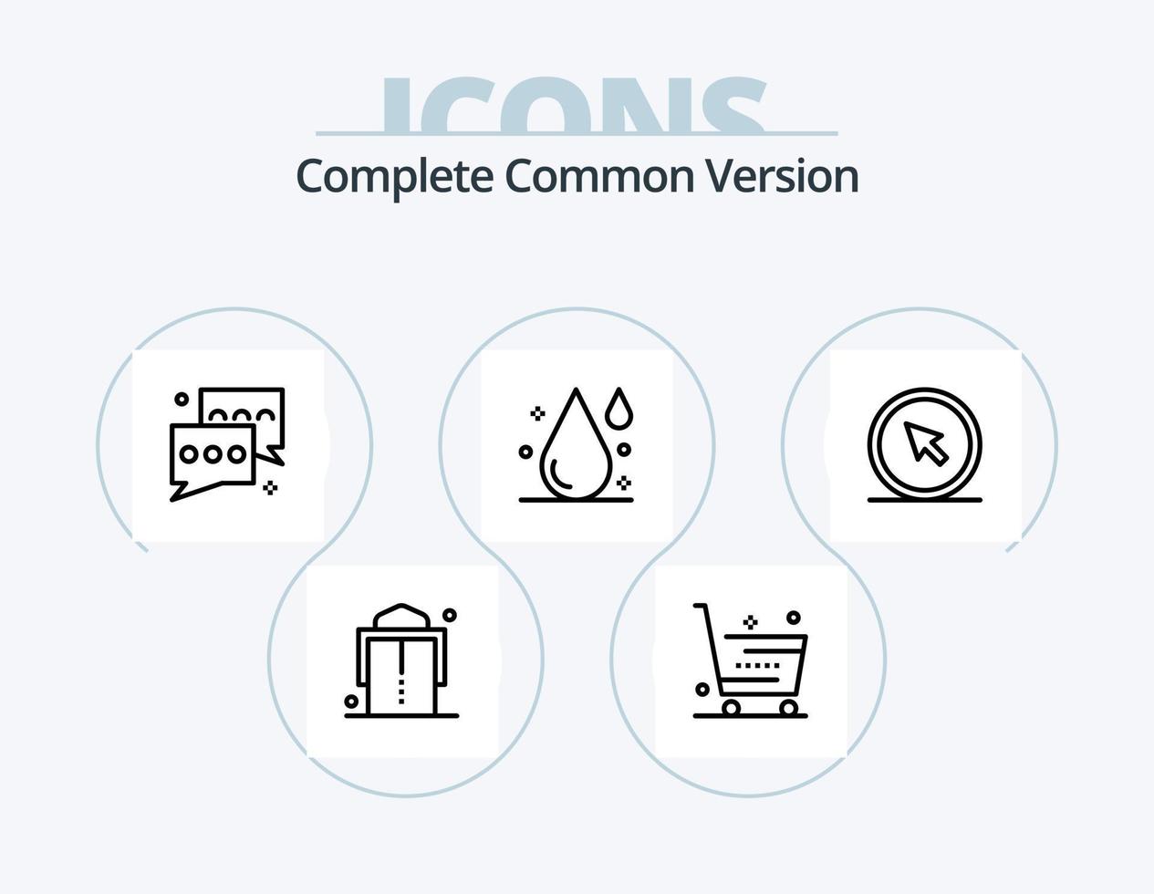 Complete Common Version Line Icon Pack 5 Icon Design. . remove. programming. cancel. diploma vector